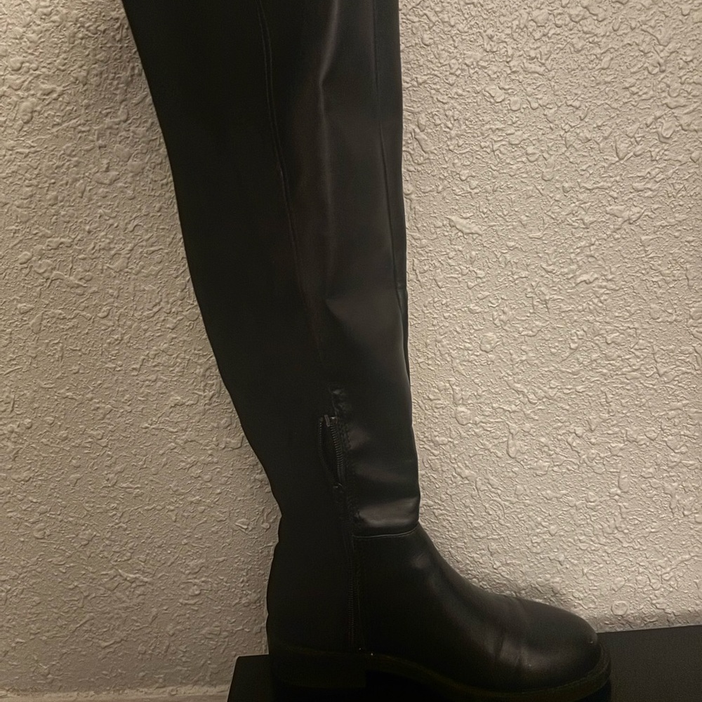 Dolce Vita Black Over-the-Knee Leather Boots
